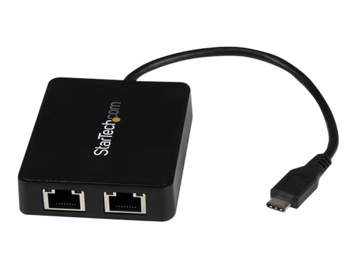 [US1GC301AU2R] StarTech.com USB-C auf Dual-Gigabit Ethernet Adapter mit USB (Typ-A)