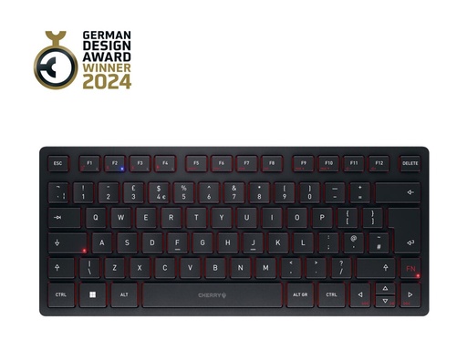[JK-9250GB-2] Cherry KW 9200 MINI - Tastatur - kabellos - 2.4 GHz, Bluetooth 5.0