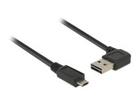 [85164] Delock Easy - USB-Kabel - USB (M) links/rechts abgewinkelt zu Micro-USB Typ B (M)