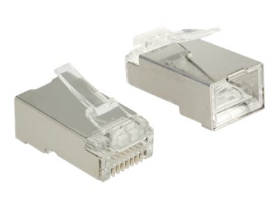 [86451] Delock Netzwerkanschluss - RJ-45 (M) - UTP - 5 - 6.5 mm - CAT 5e - durchsichtig (Packung mit 20)