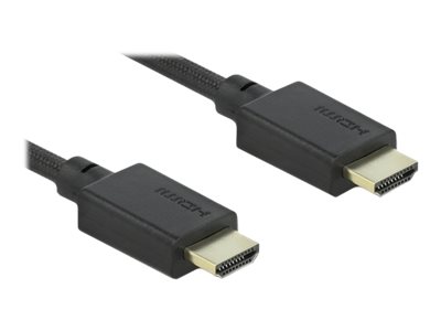 [85383] Delock HDMI-Kabel - HDMI männlich zu HDMI männlich - 50 cm - Koax - Schwarz - Unterstützung für Dolby DTS-HD Master Audio, Unterstützung für Dolby TrueHD, Unterstützt das Seitenverhältnis 21:9 für das Kino, 8K UHD (7680 x 4320)