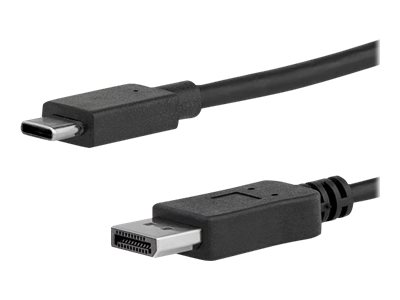 [CDP2DPMM6B] StarTech.com 6ft/1.8m USB C to DisplayPort 1.2 Cable 4K 60Hz, USB-C to DisplayPort Adapter Cable HBR2, USB Type-C DP Alt Mode to DP Monitor Video Cable, Works with Thunderbolt 3, Black - USB-C Male to DP Male - DisplayPort-Kabel - 24 pin USB-C (M)