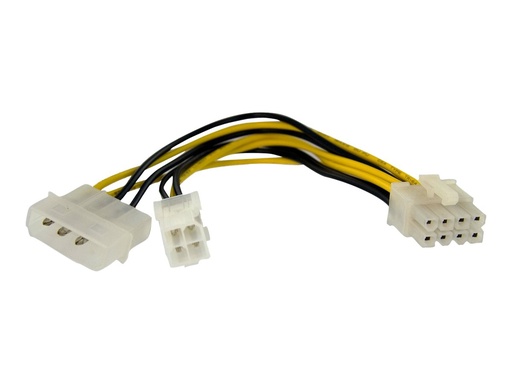 [EPS48ADAP] StarTech.com 15cm 4pin auf 8pin EPS-Netzadapter mit LP4 - Bu/St - Stromadapter Buchse/ Stecker - Netzteil - 4 PIN ATX12V (W)