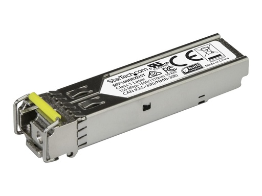 [SFP100BBXDST] StarTech.com Startech MSA Uncoded SFP Module, 100BASE-BX, 100Mb Ethernet Bi-Directional (BiDi)