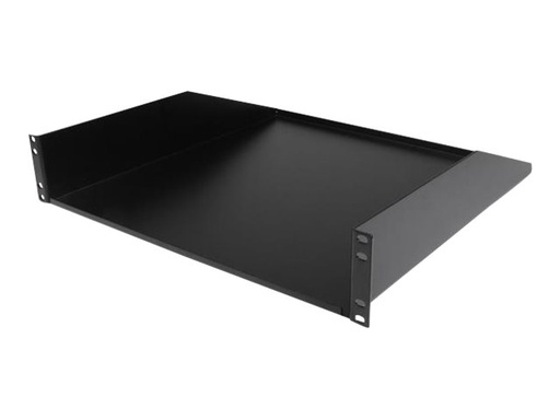 [CABSHELFHD] StarTech.com 2 HE 19 Fest montierbarer Schwerlast Fachboden für Server Rack/ Schrank bis 56 Kg - Fachboden für Serverschrank 45cm Tief - Rack - Regal - Schwarz - 2U - 48.3 cm (19")