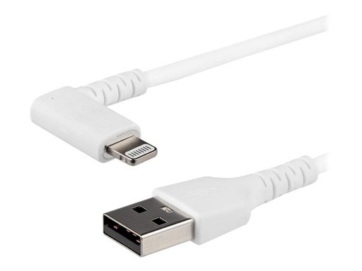 [RUSBLTMM1MWR] StarTech.com 1m USB-A auf Lightning-Kabel - 90° rechtwinkliges USB Typ-A auf Ladekabel - Synchronisationskabel - Apple MFi-zertifiziert iPad/iPhone 12 - Weiß (RUSBLTMM1MWR)