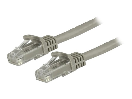 [N6PATC15MGR] StarTech.com 15m CAT6 Ethernet Cable, 10 Gigabit Snagless RJ45 650MHz 100W PoE Patch Cord, CAT 6 10GbE UTP Network Cable w/Strain Relief, Grey, Wiring is UL Certified/TIA - Category 6 - 24AWG (N6PATC15MGR)