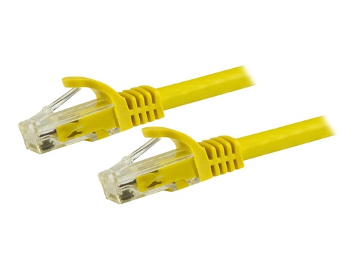 [N6PATC15MYL] StarTech.com 15m CAT6 Ethernet Cable, 10 Gigabit Snagless RJ45 650MHz 100W PoE Patch Cord, CAT 6 10GbE UTP Network Cable w/Strain Relief, Yellow, Wiring is UL Certified/TIA - Category 6 - 24AWG (N6PATC15MYL)