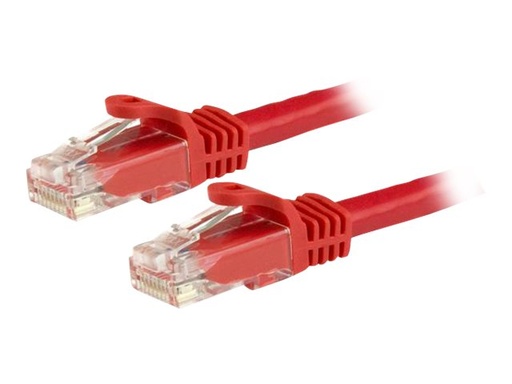 [N6PATC15MRD] StarTech.com 15m CAT6 Ethernet Cable, 10 Gigabit Snagless RJ45 650MHz 100W PoE Patch Cord, CAT 6 10GbE UTP Network Cable w/Strain Relief, Red, Wiring is UL Certified/TIA - Category 6 - 24AWG (N6PATC15MRD)