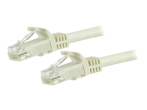 [N6PATC3MWH] StarTech.com 3m CAT6 Ethernet Cable, 10 Gigabit Snagless RJ45 650MHz 100W PoE Patch Cord, CAT 6 10GbE UTP Network Cable w/Strain Relief, White, Wiring is UL Certified/TIA - Category 6 - 24AWG (N6PATC3MWH)