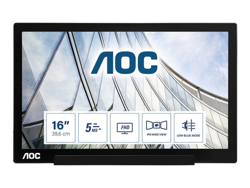 [I1601FWUX] AOC I1601FWUX - LED-Monitor - 39.5 cm (16") - 1920 x 1080 Full HD (1080p)
