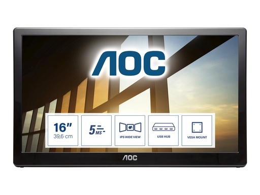 [I1659FWUX] AOC I1659FWUX - LED-Monitor - 40.6 cm (16") (15.6" sichtbar)