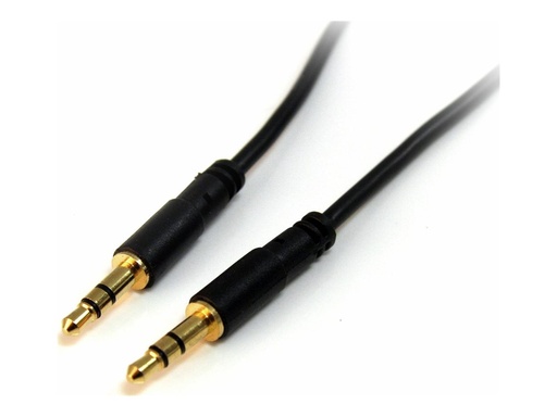 [MU6MMS] StarTech.com 6 ft Slim 3.5mm Stereo Audio Cable - M/M - 3.5mm Male to Male Audio Cable for your Smartphone, Tablet or MP3 Player (MU6MMS)