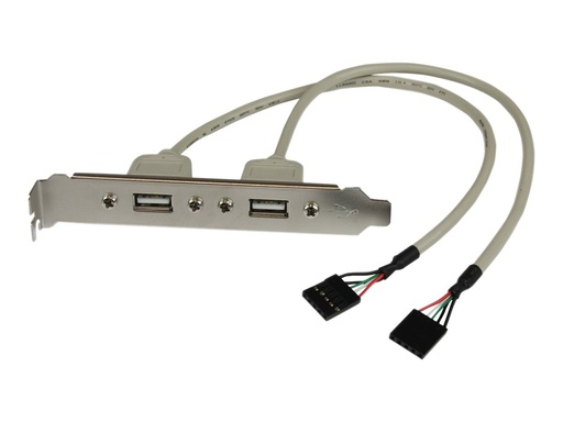 [USBPLATE] StarTech.com 2-Port USB A Slotblech-Adapter (Buchse)