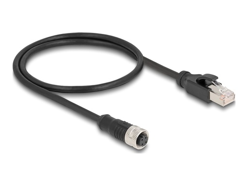 [60072] Delock Netzwerkkabel - M12 (4-polig) (W) zu RJ-45 (M)