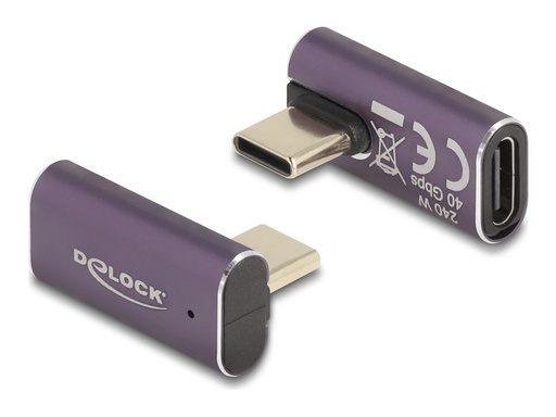 [60288] Delock USB-Adapter - USB-C (M) links/rechts abgewinkelt zu USB-C (W)