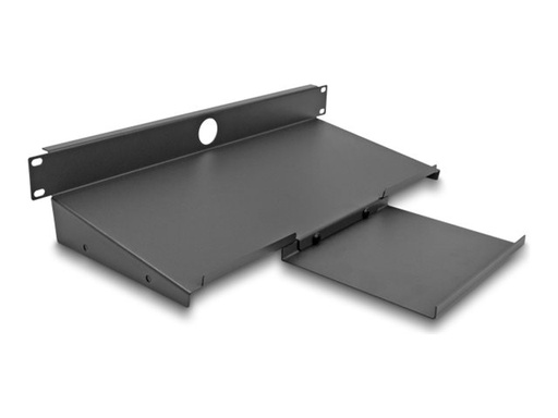 [66749] Delock Rack Tastatur-/Mausablage - Dunkelgrau - 1U - 48.3 cm (19")