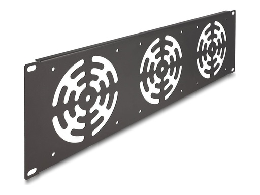 [66747] Delock Rackabdeckung - für 3 Lüfter, 120 x 120 mm - Dunkelgrau - 3U - 48.3 cm (19")