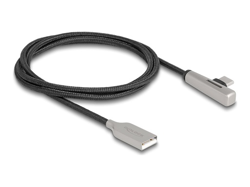[80766] Delock USB-Kabel - USB (M) zu USB-C (M) gewinkelt