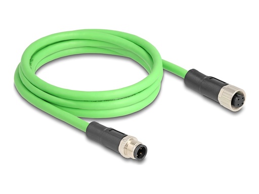 [80407] Delock Netzwerkverlängerungskabel - M12 (4-polig)