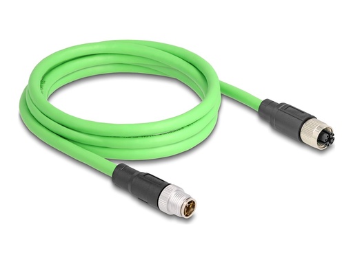 [80432] Delock Netzwerkverlängerungskabel - 8-polig M12 (M)