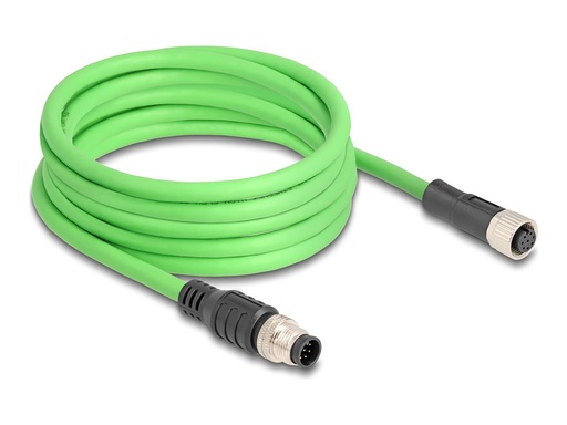 [80404] Delock Netzwerkverlängerungskabel - 8-polig M12-A (M)