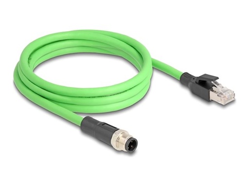 [80427] Delock Netzwerkkabel - M12 (4-polig) (M) zu RJ-45 (M)