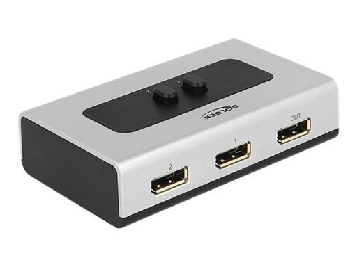 [87668] Delock Video/Audio-Schalter - 2 x DisplayPort