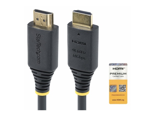 [HDMI2-CABLE-4K60-4M] StarTech.com 4m (13ft) Premium Certified High Speed HDMI Cable, 4K60Hz