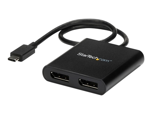 [MSTCDP122DP] StarTech.com USB-C auf DisplayPort Multi-Monitor Adapter - 2-Port MST Hub - USB C zu 2x DP Splitter - USB Typ C zu DP MST Hub - DisplayPort-Adapter - 24 pin USB-C (M)