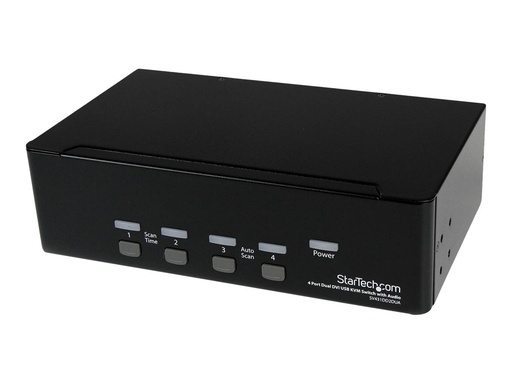 [SV431DD2DUA] StarTech.com 4 Port Dual DVI USB KVM Switch/ Umschalter mit Audio und USB 2.0 Hub