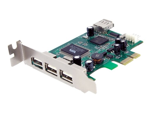 [PEXUSB4DP] StarTech.com 4 Port USB 2.0 HighSpeed PCI Express Low Profile Schnittstellenkarte - 1 x USB 2.0 intern (Buchse)