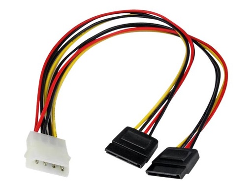 [PYO2LP4SATA] StarTech.com SATA Y-Stromkabel - Splitter Power Y-Kabel mit 2 x SATA intern 1 x Molex (Stecker)