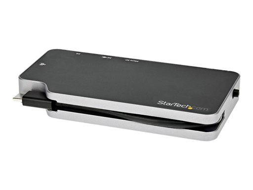 [CDP2HVGUASPD] StarTech.com USB-C Multiport Adapter - USB-C auf 4K HDMI oder VGA mit 100W Power Delivery Pass-Through, 2-Port 10Gbit/s USB Hub, MicroSD, GbE - USB 3.1 Gen 2 Typ C Mini/Travel Dock (CDP2HVGUASPD)