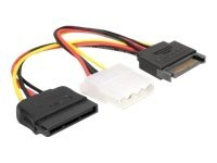 [65235] Delock Netzteil - SATA-Stromstecker (M) zu interne Stromversorgung, 4-polig, SATA-Stromstecker (W)