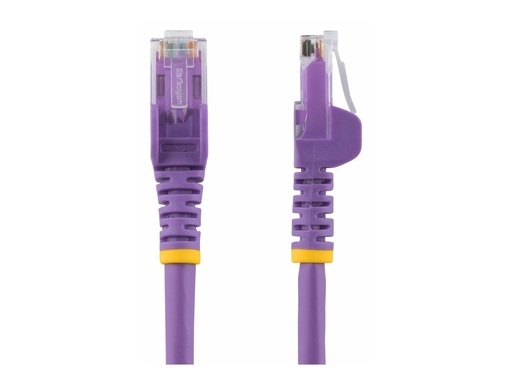 [N6PATC150CMPL] StarTech.com 1.5m CAT6 Ethernet Cable, 10 Gigabit Snagless RJ45 650MHz 100W PoE Patch Cord, CAT 6 10GbE UTP Network Cable w/Strain Relief, Purple, Wiring is UL Certified/TIA - Category 6 - 24AWG (N6PATC150CMPL)