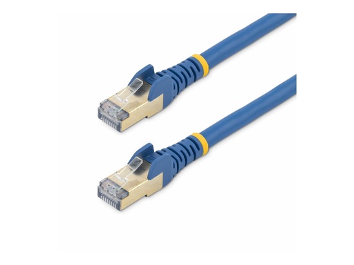 [6ASPAT150CMBL] StarTech.com 1.5m CAT6A Ethernet Cable, 10 Gigabit Shielded Snagless RJ45 100W PoE Patch Cord, CAT 6A 10GbE STP Network Cable w/Strain Relief, Blue, UL Certified Wiring/TIA - Category 6A - 26AWG (6ASPAT150CMBL)
