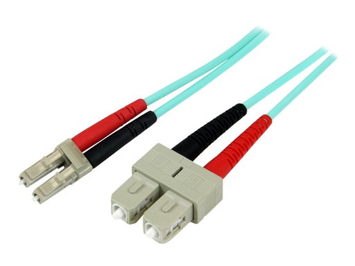 [A50FBLCSC2] StarTech.com 2 m OM3 LWL Patchkabel, Multimode-Glasfaserkabel, LC auf SC - Patch-Kabel - LC Multi-Mode (M)