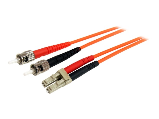 [FIBLCST1] StarTech.com 1m Fiber Optic Cable - Multimode Duplex 62.5/125 - LSZH - LC/ST - OM1 - LC to ST Fiber Patch Cable (FIBLCST1)