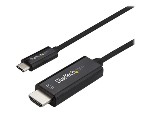 [CDP2HD1MBNL] StarTech.com 3ft (1m) USB C to HDMI Cable, 4K 60Hz USB Type C to HDMI 2.0 Video Adapter Cable, Thunderbolt 3 Compatible, Laptop to HDMI Monitor/Display, DP 1.2 Alt Mode HBR2 Cable, Black - 4K USB-C Video Cable (CDP2HD1MBNL)