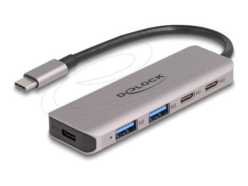 [64239] Delock Hub - 2 x USB-C + 2 x USB + 1 x USB-C (Spannungsversorgung)