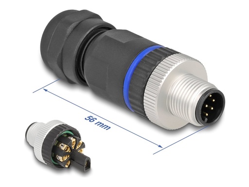 [60535] Delock Netzanschluss - 8-polig M12-A (M)