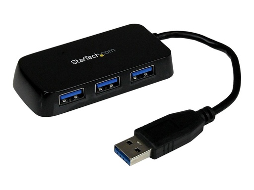 [ST4300MINU3B] StarTech.com Startech 4 Port USB 3.0 SuperSpeed Hub - Schwarz