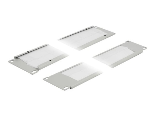 [66536] Delock Kabelführungspanel mit Bürste - Grau - 2U - 48.3 cm (19")