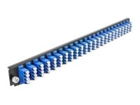 [43369] Delock Rack-Montageblech für Glasfaser-Spleißbox - Vorderseite - LC SM X 24 - Blau - 1U - 48.3 cm (19")