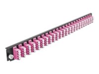 [43373] Delock Rack-Montageblech für Glasfaser-Spleißbox - Vorderseite - LC MM X 24 - violett - 1U - 48.3 cm (19")