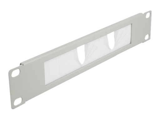 [66531] Delock Kabelführungspanel mit Bürste - Grau - 1U - 25.4 cm (10")