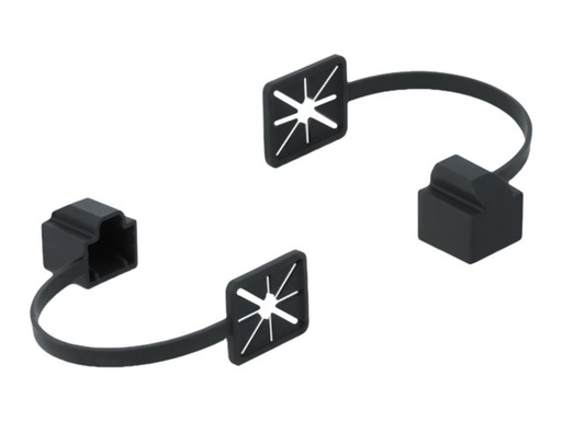 [86589] Delock Dust Cover for RJ45 - Schutzumschlag - Schwarz (Packung mit 10)