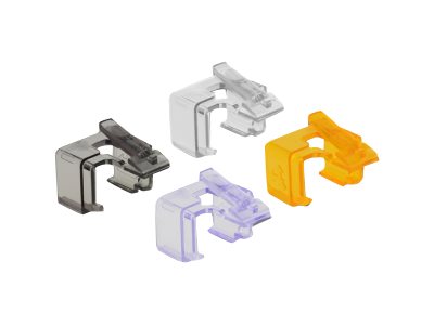 [86422] Delock Repair Clip Set 2 - Netzwerkanschluss Reparatur-Clip - Schwarz, orange, violett, durchsichtig (Packung mit 40)