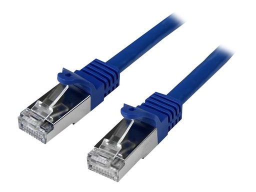 [N6SPAT2MBL] StarTech.com 2m CAT6 Ethernet Cable, 10 Gigabit Shielded Snagless RJ45 100W PoE Patch Cord, CAT 6 10GbE SFTP Network Cable w/Strain Relief, Blue, Wiring is UL Certified/TIA - Category 6 - 26AWG (N6SPAT2MBL)